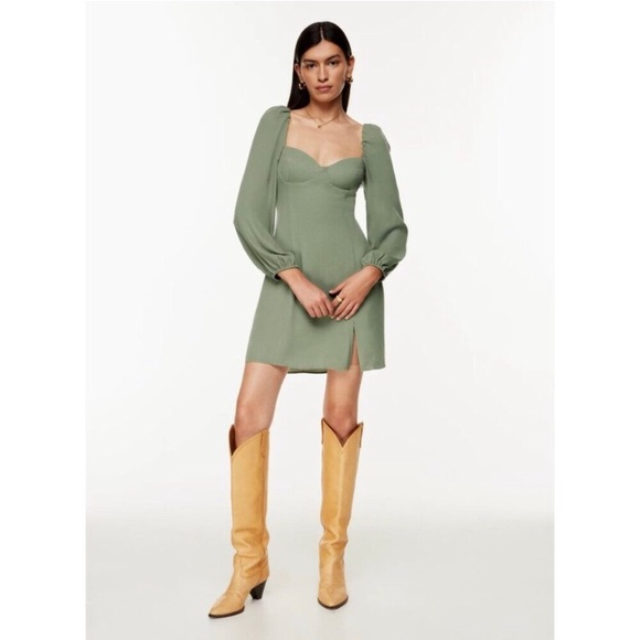 Wilfred Novella mini dress Bitter sage 8 - Picture 3 of 5